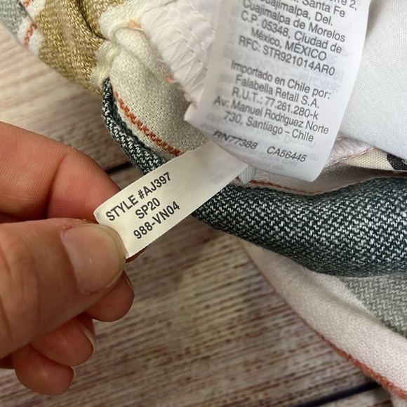 Madewell Tie-Waist Huston Pull-On Crop Pants in Stripe Size Large - Picture 11 of 12